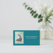 Dolphin Splashing in Aqua Green Water Visitekaartje (Staand voorkant)