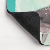 Dolphin Splashing rond in Koel Groen Water Muismat (Hoek)