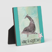 Dolphin Splashing Rond Zaaien hebben een geweldige Fotoplaat (Voorkant)