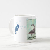 Dolphin Splashing Rond Zaaien hebben een geweldige Koffiemok (Voorkant links)