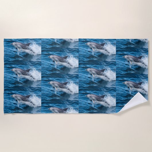 Dolphin Splashing Strandlaken (Voorkant)