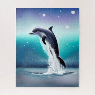 Dolphin springt in de oceaanpuzzel legpuzzel