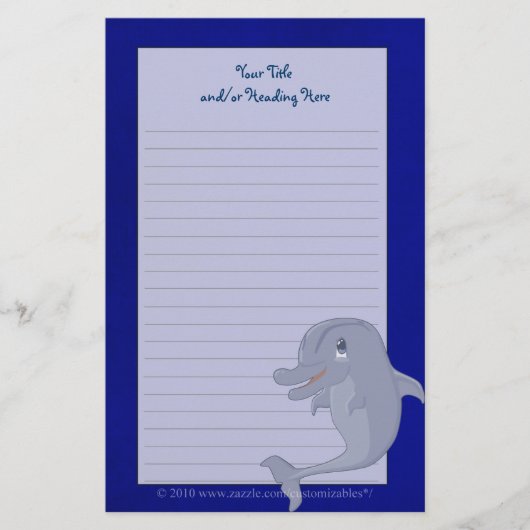 Dolphin Stationery Briefpapier (Voorkant)