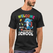 DOLPHIN Student Wearing Backpack Welcome Back To S T-shirt (Voorkant)