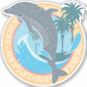Dolphin Summer Splash Graphic Sticker (Voorkant)