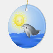 Dolphin & Sun Keramisch Ornament (Links)