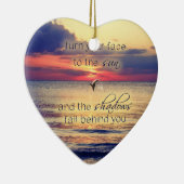 Dolphin Sunset Keramisch Ornament (Rechts)