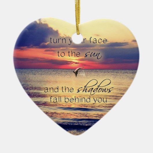 Dolphin Sunset Keramisch Ornament (Voorkant)