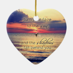 Dolphin Sunset Keramisch Ornament