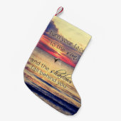 Dolphin Sunset Kleine Kerstsok (Voorkant (Hangend))