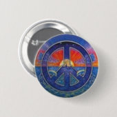 Dolphin Sunset Peace Ronde Button 5,7 Cm (Voorkant /achterkant)