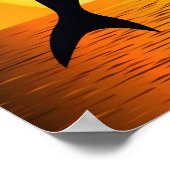 Dolphin Sunset Poster (Hoek)