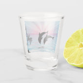 Dolphin Sunset Shot Glas (Achterkant)