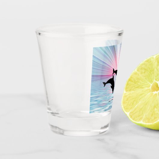 Dolphin Sunset Shot Glas (Links)