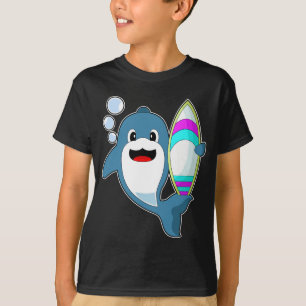 Dolphin Surfer Surfboard T-shirt