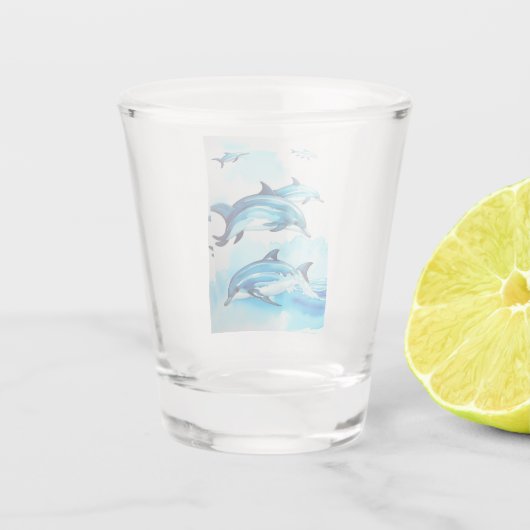 Dolphin Swim Shot Glas (Achterkant)