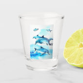 Dolphin Swim Shot Glas (Voorkant)