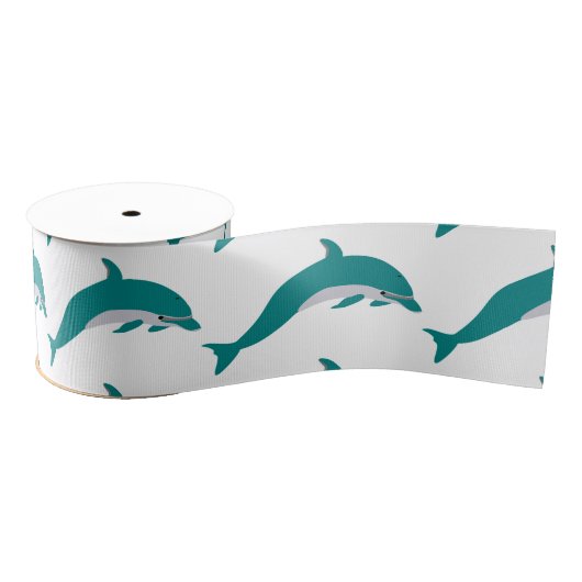 Dolphin Swimming Grosgrain Ribbon Grosgrain Lint (Spoel)