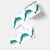 Dolphin Swimming Grosgrain Ribbon Lint (Achterkant)