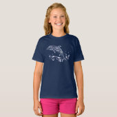 Dolphin Swimming Ocean Zee Creater Novelty Tshirt (Voorkant volledig)