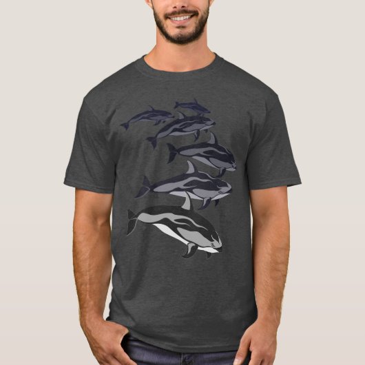 Dolphin T-Shirt Unisex Dolphin Art Shirten (Voorkant)