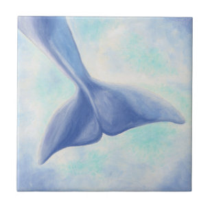 Dolphin Tail Square Tile Tegeltje
