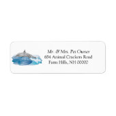 Dolphin Theme Return Address Labkers Etiket (Voorkant)
