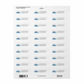 Dolphin Theme Return Address Labkers Etiket (Full Sheet)