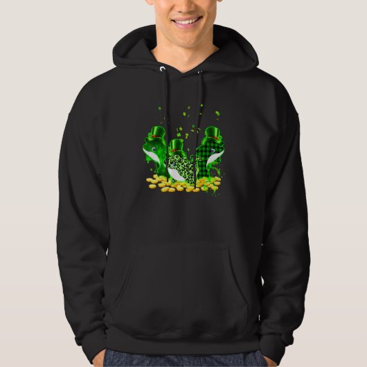 Dolphin Three Pattern St Patrick's Day Lucky 1 Hoodie (Voorkant)