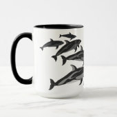 Dolphin Travel Mug personaliseer Dolphin Art Mok (Links)