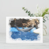 Dolphin Tricks Invitation Kaart (Staand voorkant)