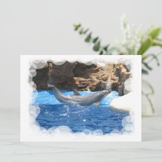 Dolphin Tricks Invitation Kaart (Staand voorkant)