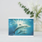 Dolphin Trio Briefkaart (Staand voorkant)