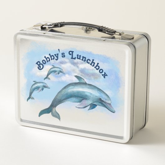 Dolphin Trio Metal Lunchbox (Achterkant)