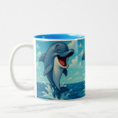 Dolphin Tweekleurige Koffiemok (Links)