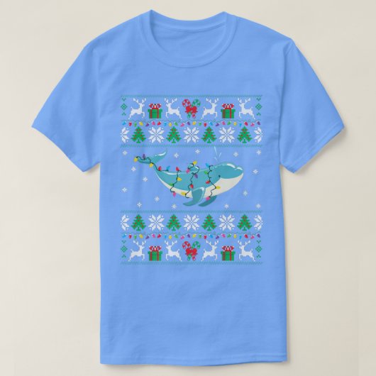 Dolphin Ugly met Kerstmis, Dolphin Xmas Lights T-shirt (Design voorkant)