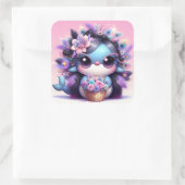 Dolphin Vierkante Sticker (Tas)