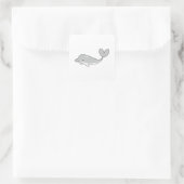 Dolphin Vierkante Sticker (Tas)