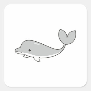 Dolphin Vierkante Sticker