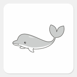 Dolphin Vierkante Sticker