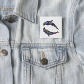 DOLPHIN-visdierwild NVN97 NavINjoshi FUN Vierkante Button 5,1 Cm (In situ)