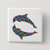 DOLPHIN-visdierwild NVN97 NavINjoshi FUN Vierkante Button 5,1 Cm (Voorkant)