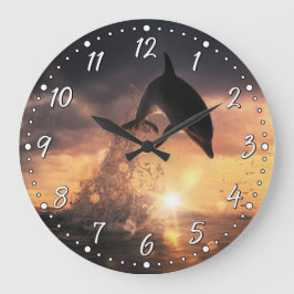 Dolphin Wall Clock Grote Klok