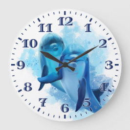 Dolphin Wall Clock Grote Klok