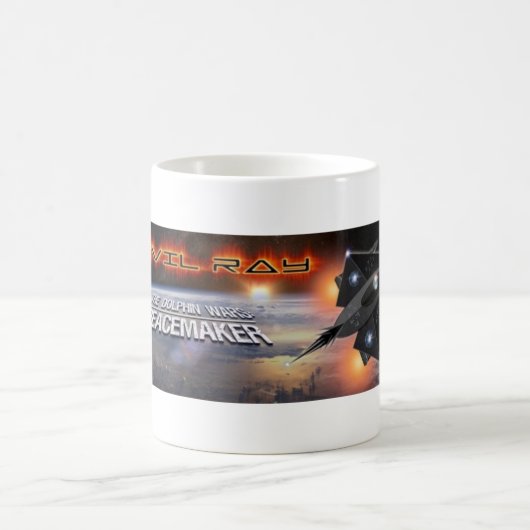 Dolphin Wars Devil Ray Coffee Cup Koffiemok (Center)