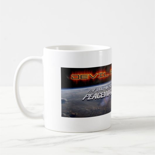 Dolphin Wars Devil Ray Coffee Cup Koffiemok (Links)