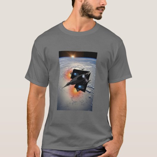 Dolphin Wars Devil Ray mannen Tshirt (Voorkant)
