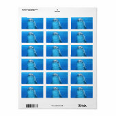 Dolphin Water Beach Tropical Paradise Island Vis Etiket (Full Sheet)