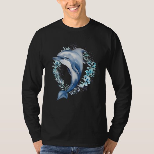 Dolphin Watercolor 1 T-shirt (Voorkant)