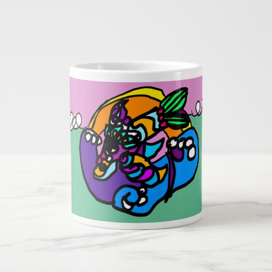 Dolphin wave  grote koffiekop (Voorkant)